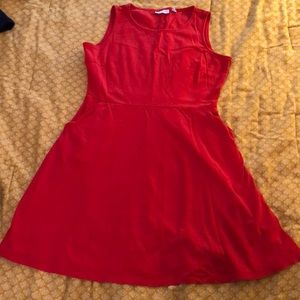 Red work dress w/ pockets